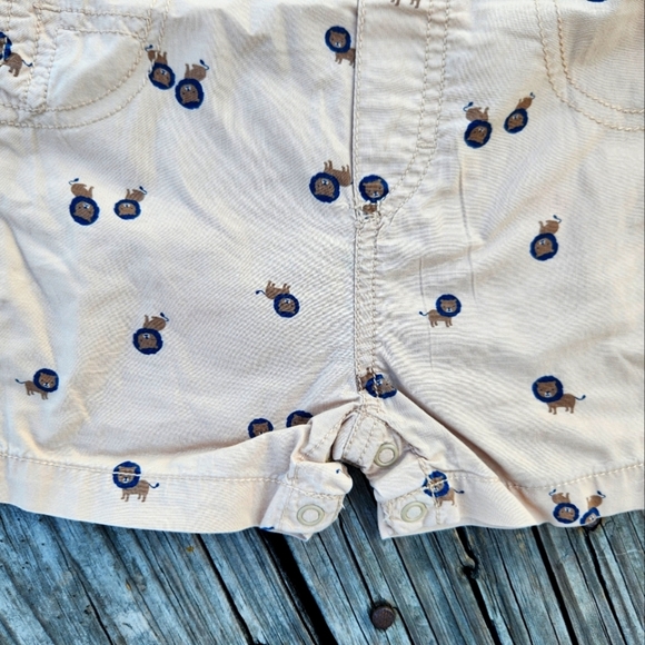Carter's Baby boys Short Overalls Beige Tan Size 12 Months Adjustable with Snaps - Picture 7 of 10